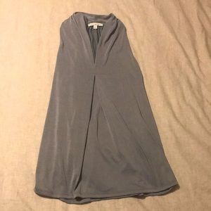 Gray sleeveless S top